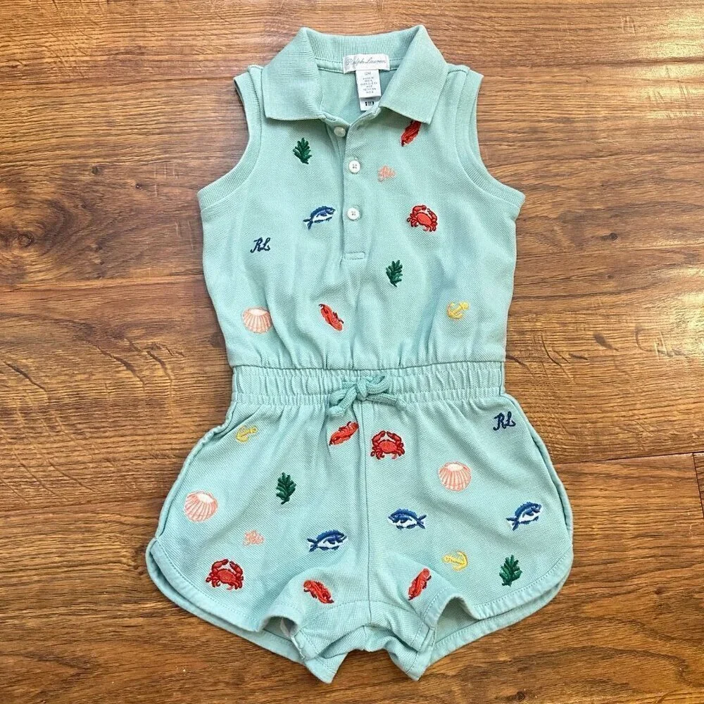 Ralph Lauren embroidered romper